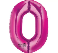 Numero di fucsia palloncino 0