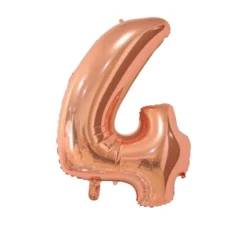 Numero 4 Palloncino Foil Oro Rosa 66 cm