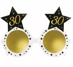 Occhiale Bianco con Stelle 30 Anni