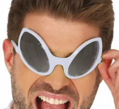 Occhiali Alien argento per adulti
