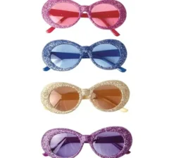 Occhiali anni '60 con glitter in colori assortiti