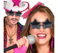 Occhiali a stella con strass