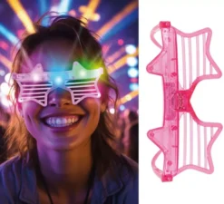 Occhiali a strisce stellari con LED