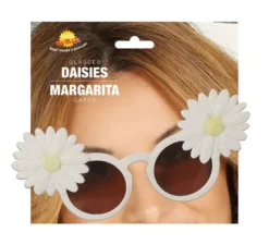 occhiali bianchi con margherite