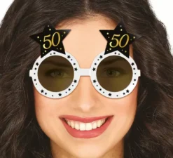 Occhiali Bianchi con Stelle 50 Anni