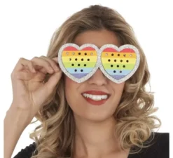 Occhiali con cuori Arcobaleno