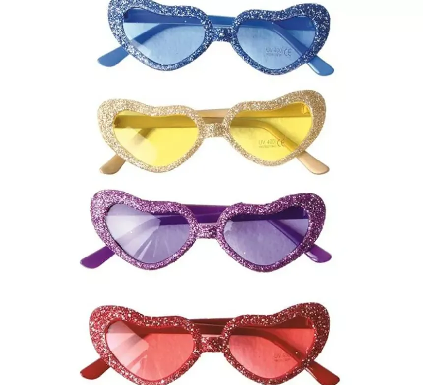 Occhiali con cuori in colori assortiti