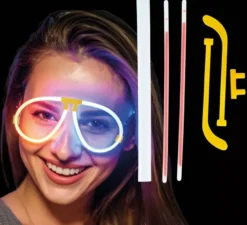 Occhiali con luce al neon