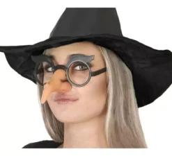 Occhiali con naso da strega