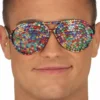 Occhiali con scintillii multicolori