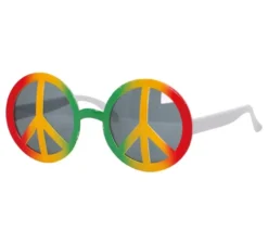 Occhiali da Hippie Multicolore con simbolo della pace