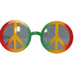Occhiali da Hippie Multicolore con simbolo della pace