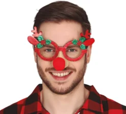 Occhiali da renna con naso