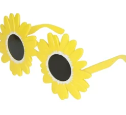 Occhiali da sole gialli a forma di margherita