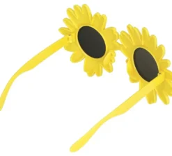 Occhiali da sole gialli a forma di margherita