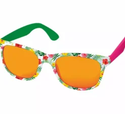 Occhiali esotici tropicali arancioni per adulti