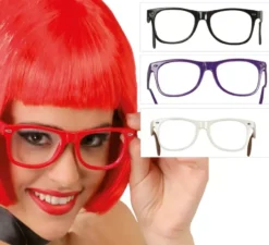 Occhiali fashion senza lenti4 colori assortiti