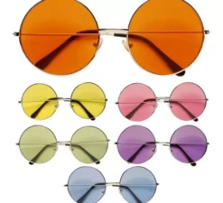 Occhiali hippie anni '70 in colori assortiti