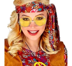 Occhiali hippie anni '70 in colori assortiti