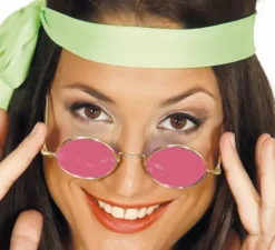 Occhiali Hippie circolari in vari colori per adulti
