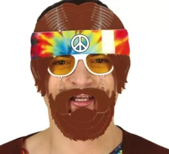 Occhiali hippie con barba