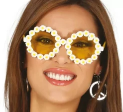 Occhiali hippie con margherite