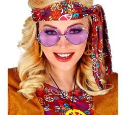 Occhiali hippie degli anni '70 in vari colori