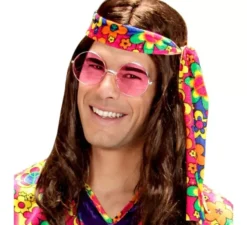Occhiali hippie degli anni '70 in vari colori