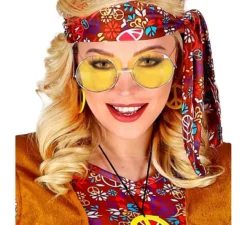 Occhiali hippie degli anni '70 in vari colori