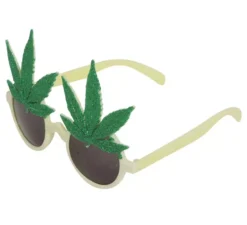 Occhiali Rastafari con foglie di marijuana