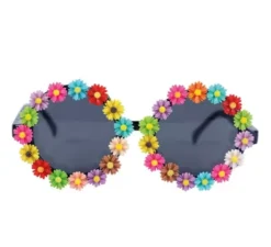 occhiali rotondi con fiori