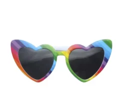 Occhiali scuri per adulti con cuore arcobaleno