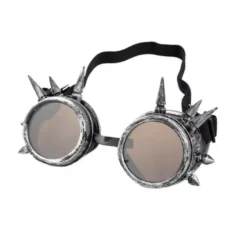 Occhiali Steampunk argento con punte