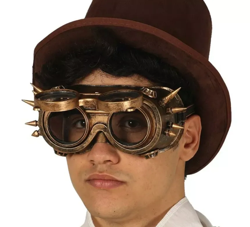 Occhiali Steampunk oro