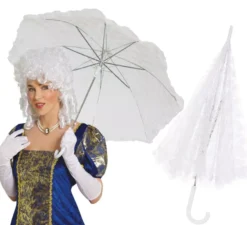 Ombrello bianco vintage o poppins mary