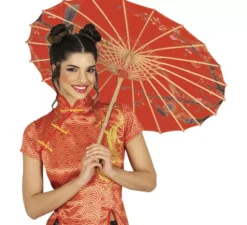 Ombrello giapponese rosso da 82 cm