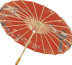 Ombrello giapponese rosso da 82 cm