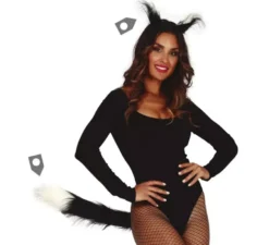 Orecchie di cola e nere con clip