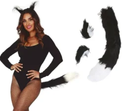 Orecchie di cola e nere con clip