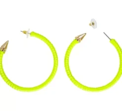 Orecchini a cerchio in vari colori neon