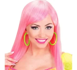 Orecchini a cerchio in vari colori neon
