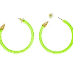 Orecchini a cerchio in vari colori neon