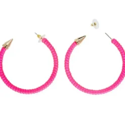 Orecchini a cerchio in vari colori neon