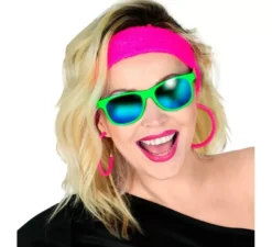 Orecchini a cerchio in vari colori neon
