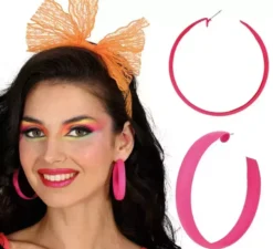 Orecchini a cerchio neon in vari colori