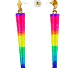 Orecchini a cono neon multicolore