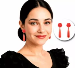Orecchini a goccia sivigliani o flamenchi in vari colori