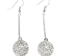 Orecchini a sfera con strass