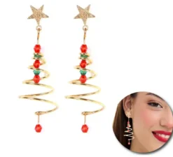 Orecchini a spirale per albero di Natale 2x2,5 cm