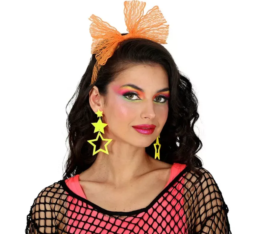 Orecchini a stella al neon in colori assortiti
